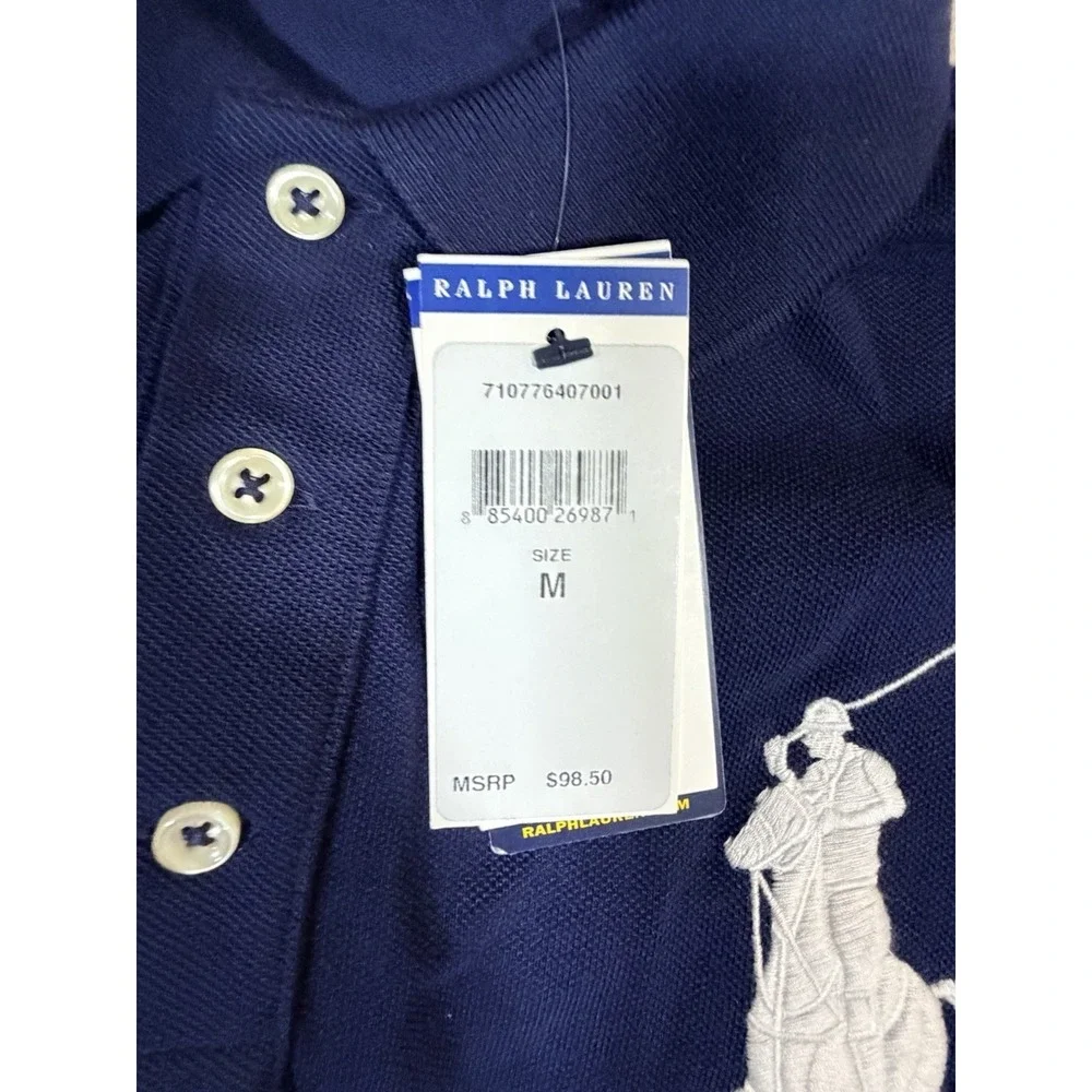 New With Tags Polo Ralph Lauren Big Pony‎ Navy Long Sleeve Shirt Medium